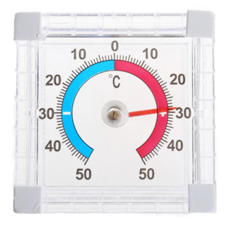 See the outdoor temperature from inside. Thermometer displays through window.